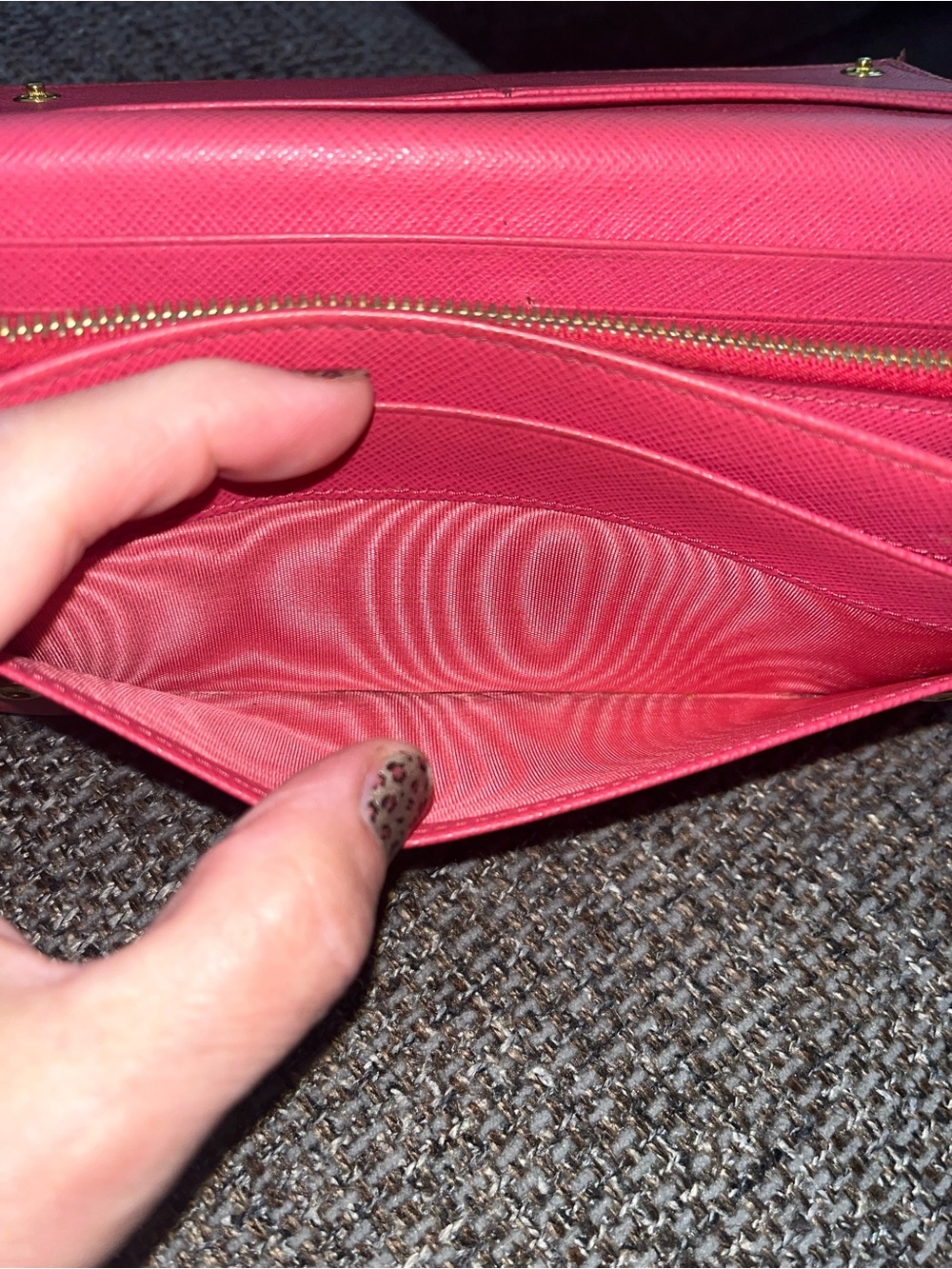 Prada Wallet In Pink Peony - Picture 6 of 10
